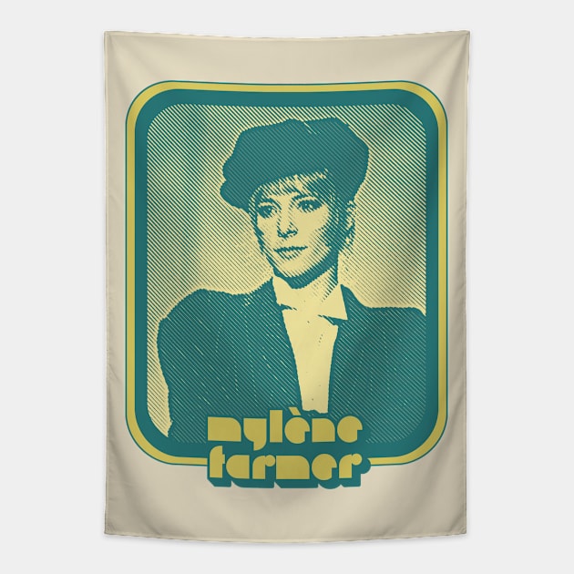 Mylene Farmer / Retro Francophile Fan Design Tapestry by DankFutura