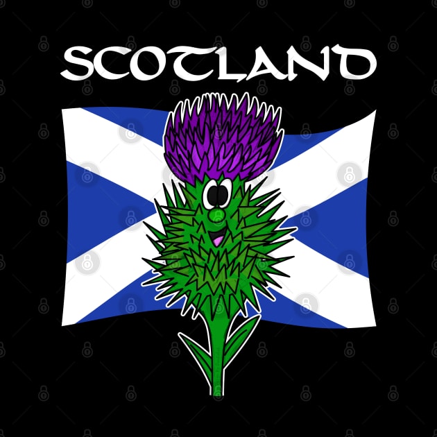 Scottish Thistle Scotland Flag St Andrews Day by doodlerob