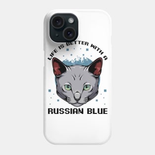 Russian Blue Cat Phone Case