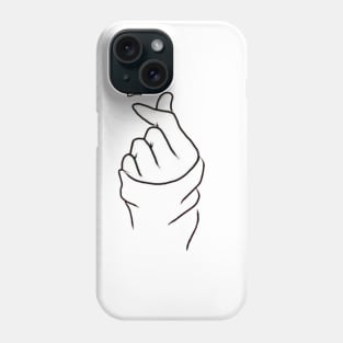 The heart on the finger Phone Case