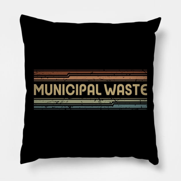 Municipal Waste Retro Lines Pillow by casetifymask