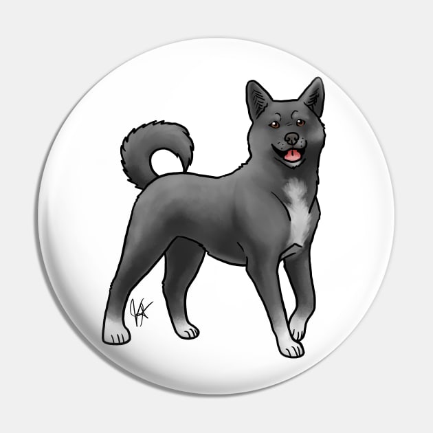 Dog - Korean Jindo - Black Pin by Jen's Dogs Custom Gifts and Designs