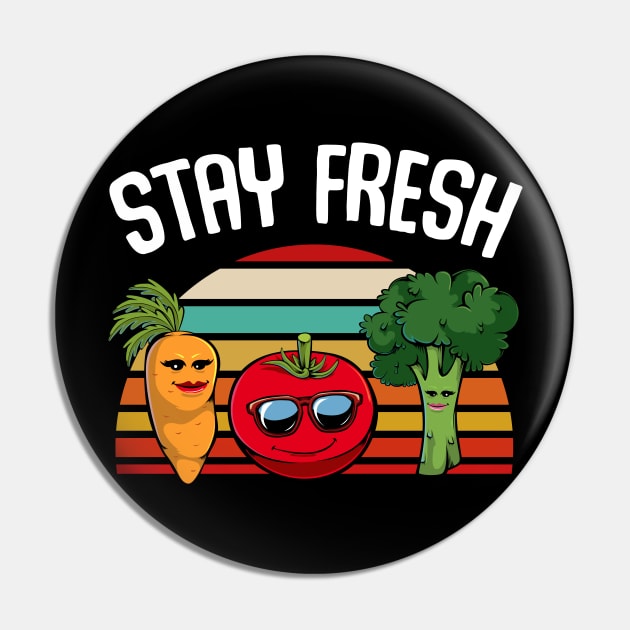 Carrots - Stay Fresh - Vegetables Carrot Tomato Broccoli Pin by Lumio Gifts