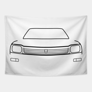 Triumph Acclaim 1980s classic car black outline graphic Tapestry