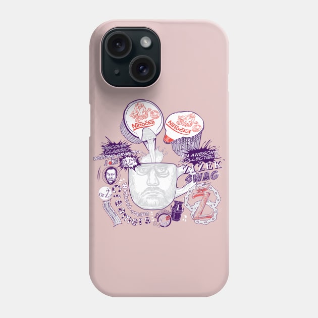 Zizek's Without-cream Creamer Phone Case by Sub-Zero Shirt Art