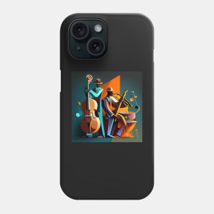 Abstract Art - men playing JAZZ Phone Case