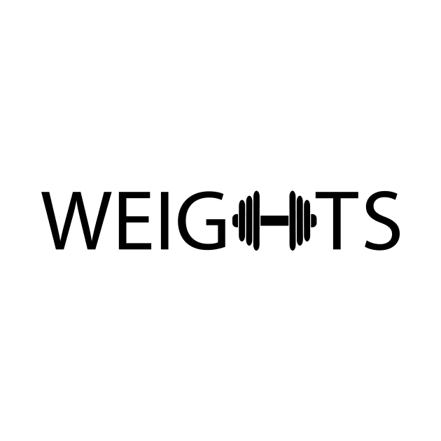 Weights typographic logo design by DinaShalash