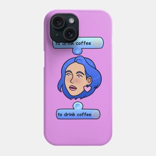 Sim drinking coffee Phone Case