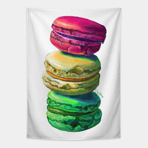 Macaron Tower Tapestry by VeryBerry