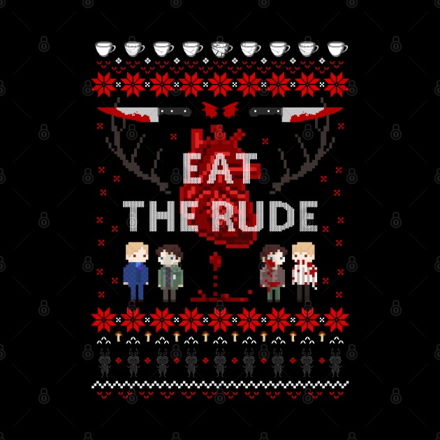 Eat The Rude Ugly Sweater by Plan8