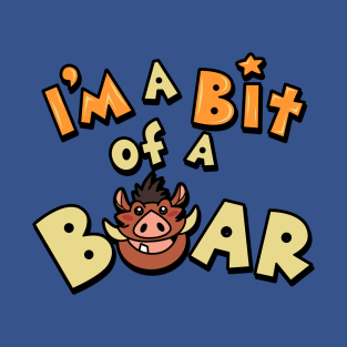 Funny Cute Kawaii Animals Boar Clever Pun Typography Meme T-Shirt