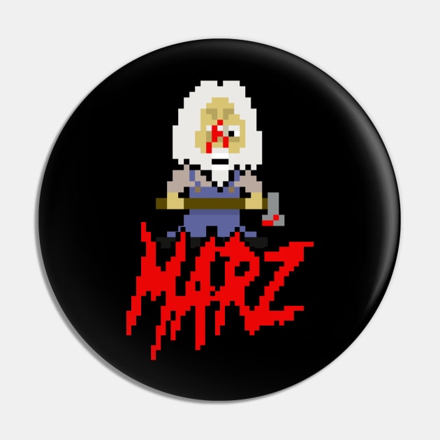 Slasher Man Retro 8 Bit Marz Paul Ehlers Pin by WithoutYourHead