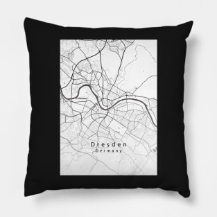 Dresden Germany City Map Pillow