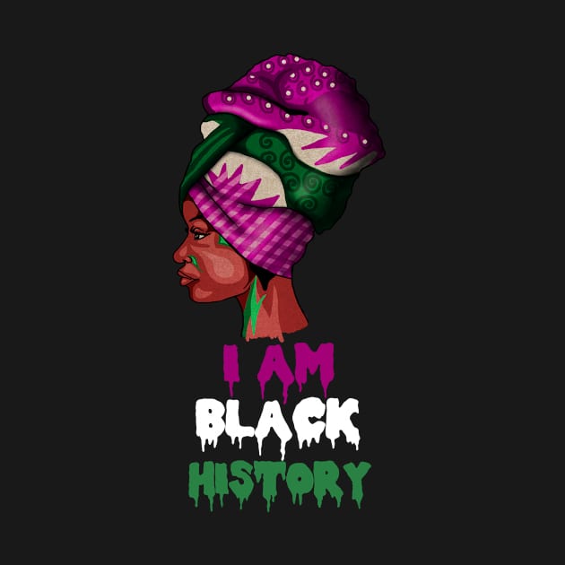 I am Black History, African Afro, Black Pride, African Woman by dukito