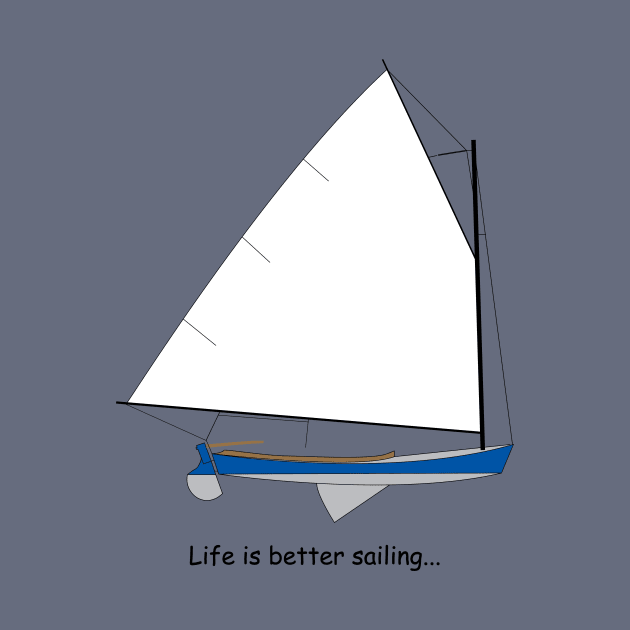 Cotuit Skiff Sailboat - Life is better sailing... by CHBB