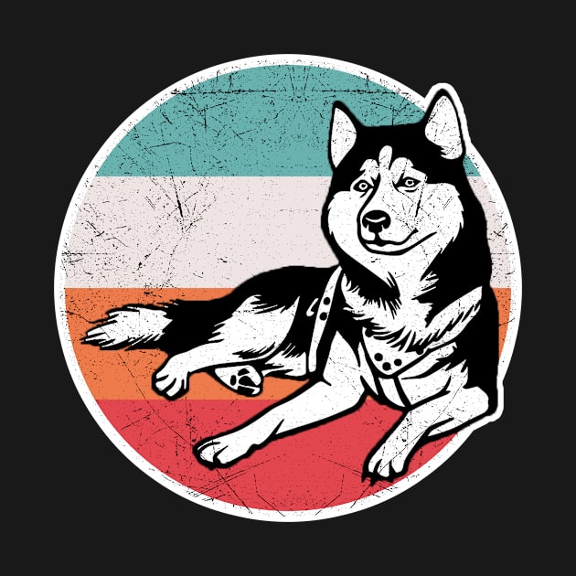 Vintage Retro Siberian Husky by aaltadel