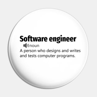 Funny Software engineer Definition Pin