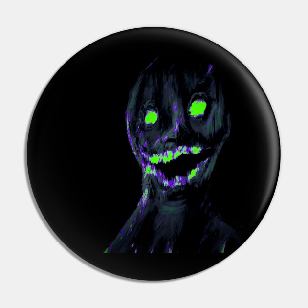 Blue Night Face Pin by Interium