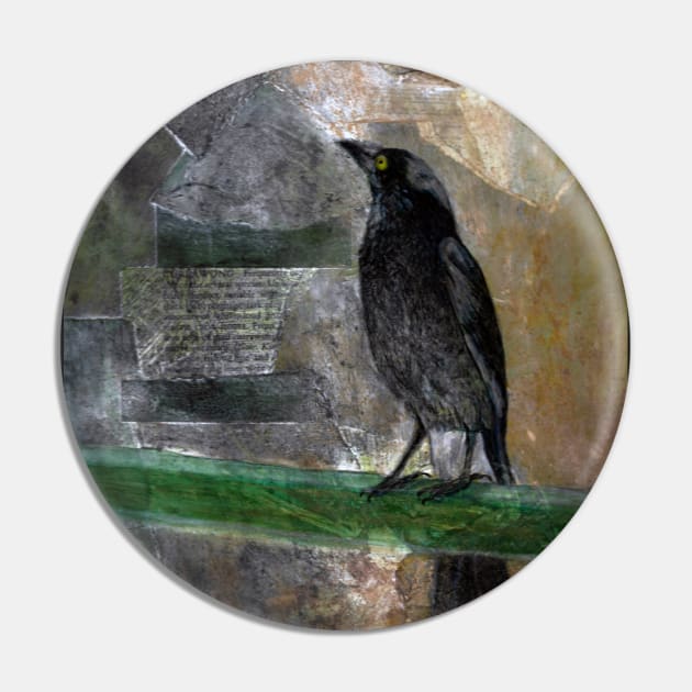 Pete, The Pied Currawong Pin by DeborahMcGrath