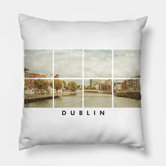 Dublin Ireland vintage Pillow by SerenityByAlex