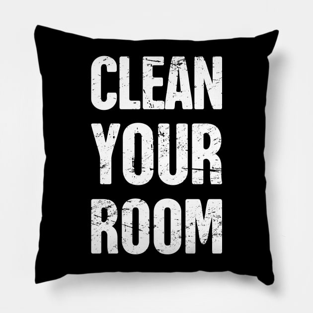 Peterson - Clean Your Room Pillow by MeatMan