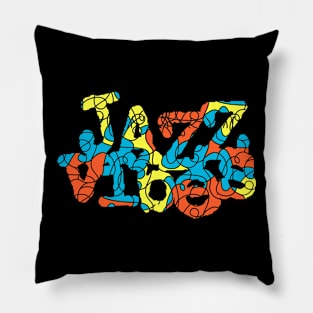 Colorful Jazz Vibes Design Pillow