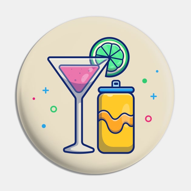 Lemon Juice With Orange Soda Canned Drink Cartoon Pin by Catalyst Labs