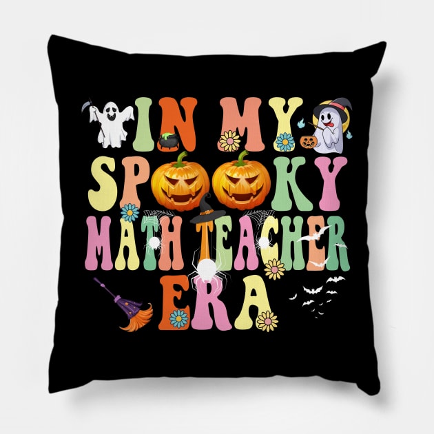 In my Spooky Math Teacher Era Funny Halloween Pillow by Spit in my face PODCAST