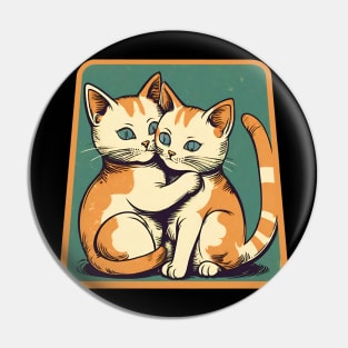 Cats Cuddling Pin