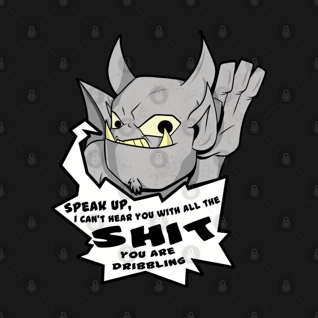 Grumpy Gargoyle speak up by nicitadesigns