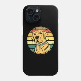 Retro Design Yellow Labrador Retriever Dog Phone Case