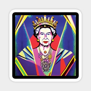 Queen Elizabeth II-Art Deco Magnet