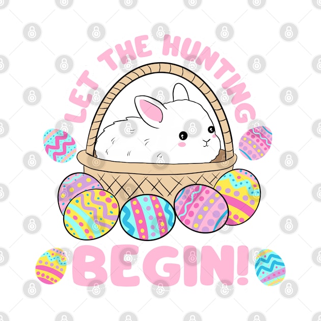 Easter day egg hunting cute design - Let the hunting begin by Yarafantasyart