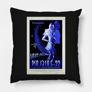 Night Life, Travel Poster Pillow