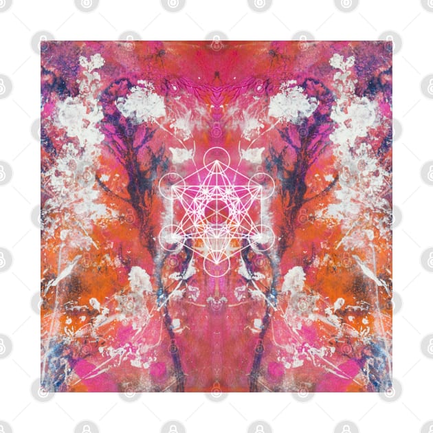 Archangel Metatron - pink orange design by BenitaJayne