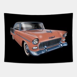 1955 Chevrolet in coral and grey Tapestry