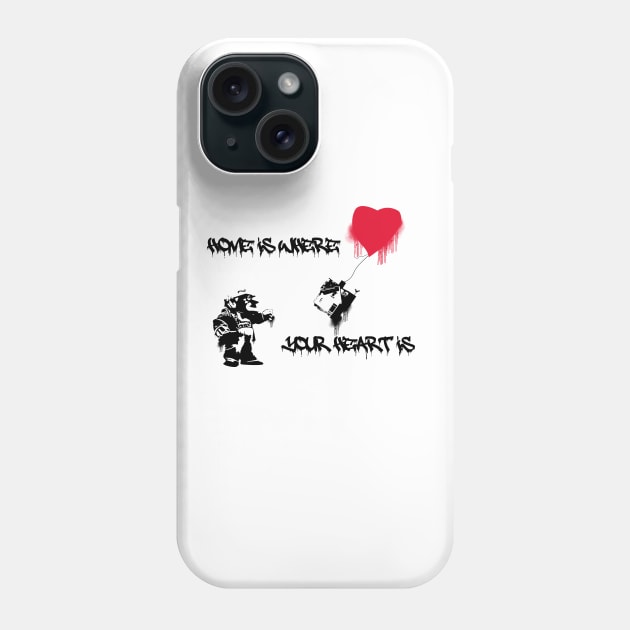 HOME HEART BLACK NO WALL Phone Case by SIMPLICITEE