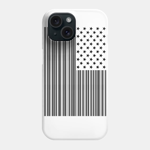 Bar Coded USA Phone Case by TomWilkDesigns