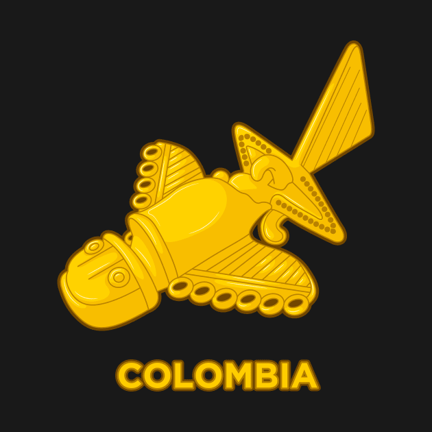 Extrange ancient colombian indigenous design of a flying animal by Drumsartco