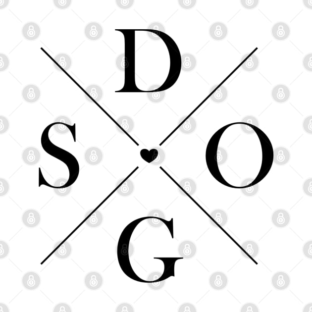 Dogs Love Dog Family Cute Symbol Heart Gift Letters Modern Neutral Trend by Kibo2020