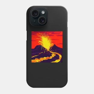 Hawaii active volcano Phone Case