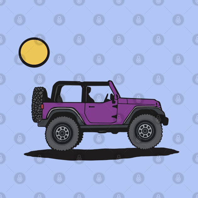 Purple Reign Wrangler with Sun by Trent Tides