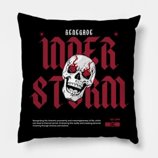 Inner Storm Dark Angry Attitude Renegade Pillow