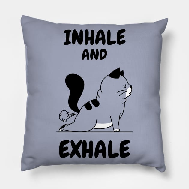 Cat Yoga Pillow by OniSide