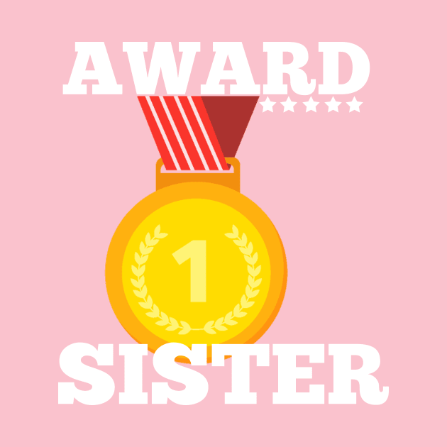 Award Trophy Best sister i love my sister gift by Flipodesigner