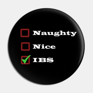 Merry IBS Christmas - Naughty Nice Tummy Ache Christmas List Pin