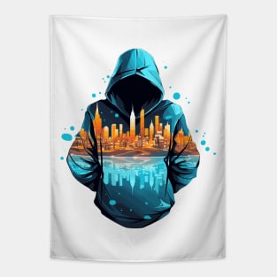 Mistery Shadow Hacker Gamer Urbain City Life Tapestry