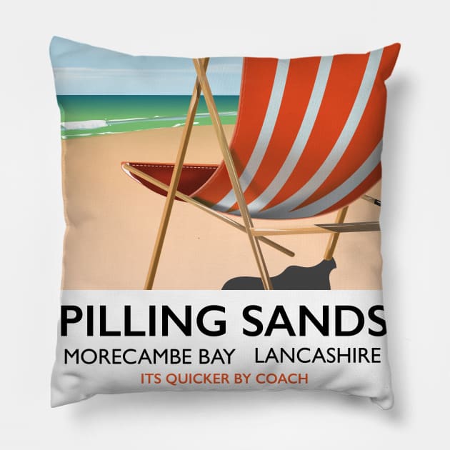 Pilling Sands Morecambe bay lancashire Pillow by nickemporium1