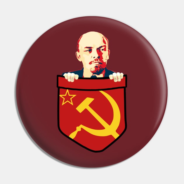 Vladimir Lenin Communism Chest Pocket Pin by Nerd_art