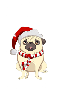 Merry Puggin' Christmas Magnet